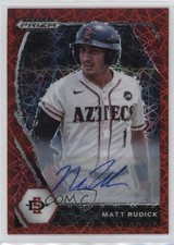 2021 Panini Prizm Draft Picks Red Velocity Matthew Rudick Matt #PDP216 Auto 2s2