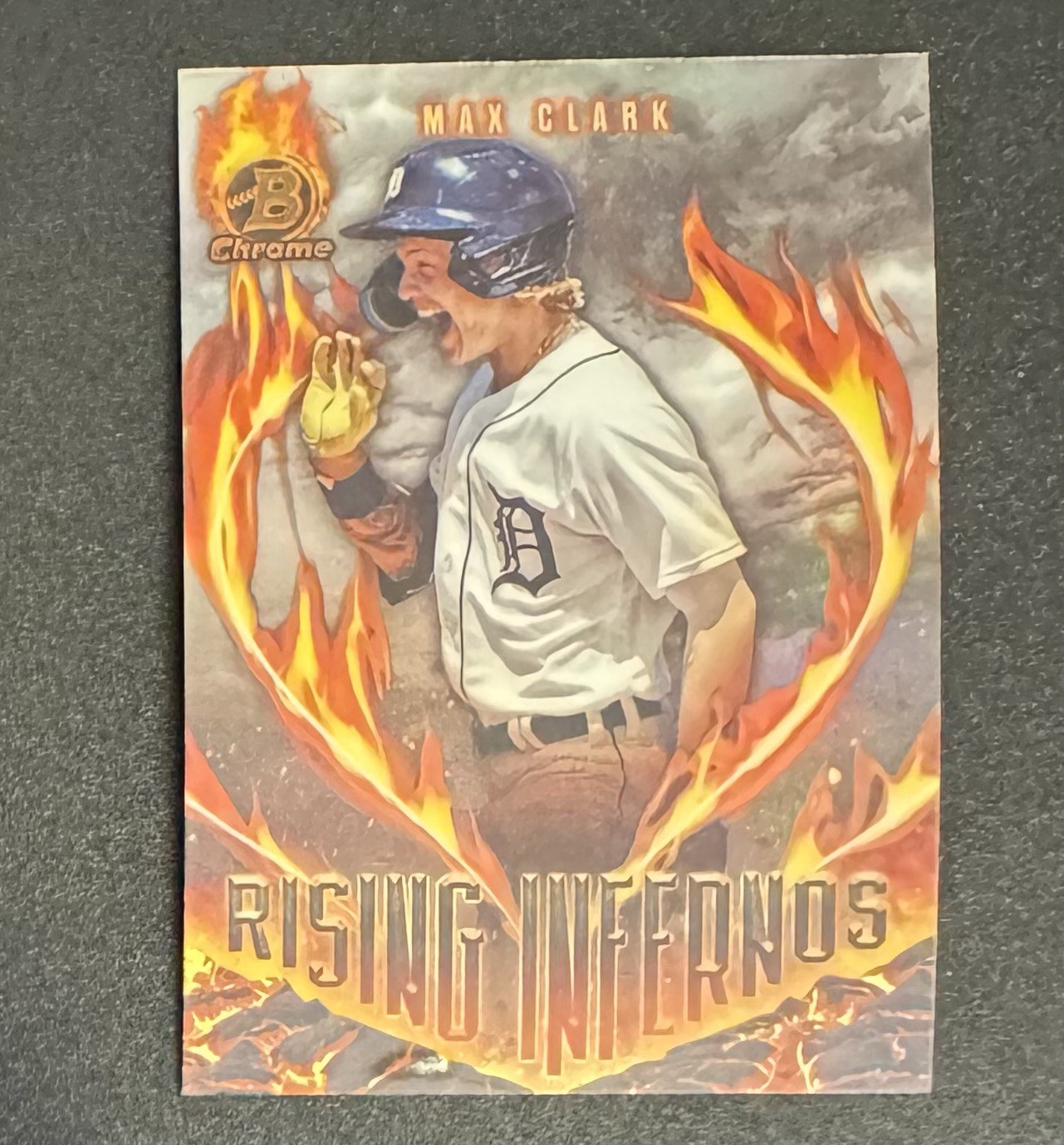 Max Clark 2024 Bowman Chrome Rising Infernos #RI-8 - Detroit Tigers