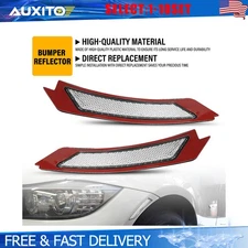 Fit BMW 3 Series E90 E91 2009-2011 Clear Lens Front Bumper Reflectors Pair 2-20X