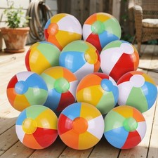 12" Beach Balls Bulk - Inflatable Swimming Pool Toys for Kids Birthday Party ...