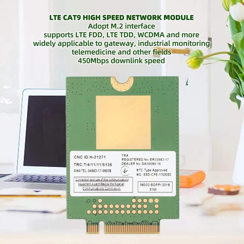 Latitude Compatible 4G LTE Network Card 450Mbps Downlink LTE FDD TDD - Image 3 of 4