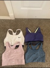 Nike Sports Bras Lot of 4 - Dri-FIT Racerback - White Pink Purple Teal - Size S