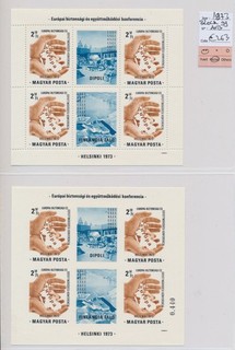 BV72719 Hungría 1973 perf/imperf hojas de conferencia europeas MNH cv 263 EUR