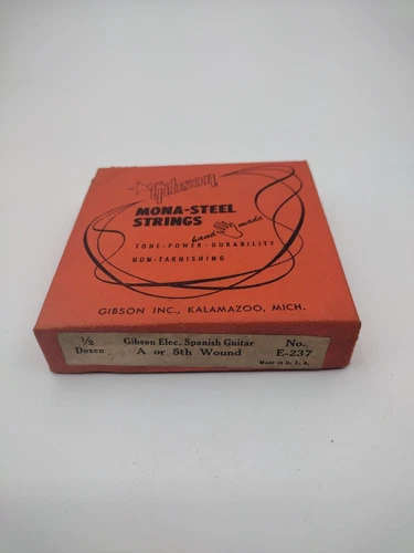 Gibson Vintage 1950's Guitar Mona-Steel Box of Strings EMPTY BOX #E-237