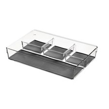 1PC Transparent Besteck Plastik Ablage Schubladen Organizer Universal Ablagefach