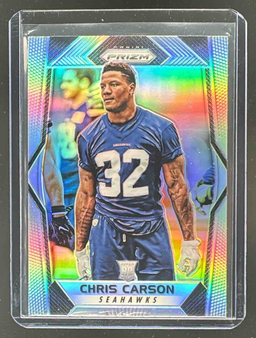EL.196 Chris Carson 2017 Panini Prizm #212 Rookie RC Silver