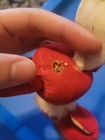 Vintage MCM Velvet Stuffed Christmas Reindeer Holiday Fur Red White READ — photo 6