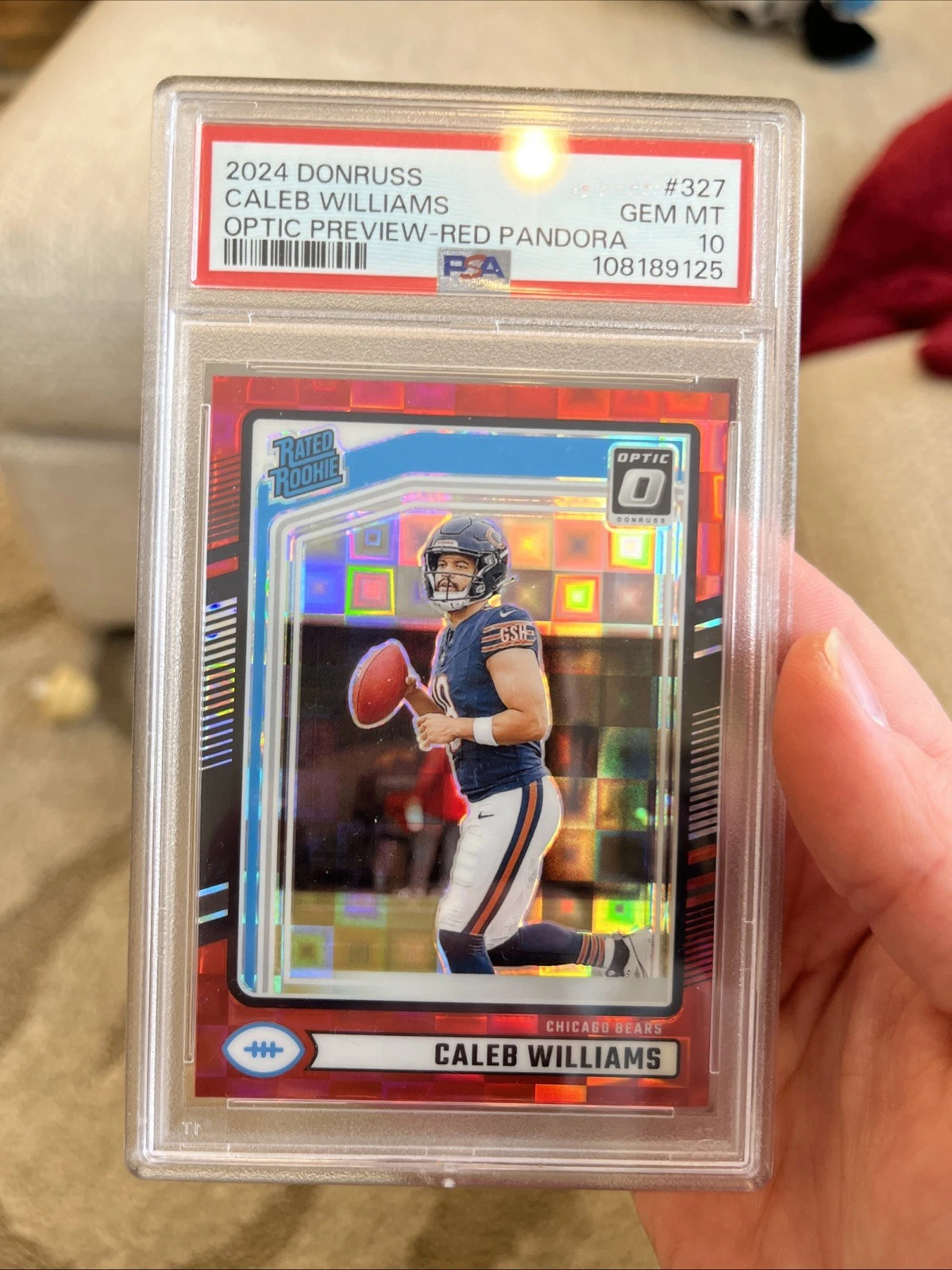 Caleb Williams Prizm RC PSA 10