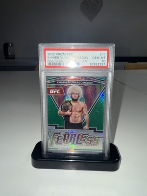 2022 PANINI PRIZM UFC FEARLESS #11 KHABIB NURMAGOMEDOV FEARLESS-GREEN PRIZM