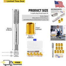12Mm X 1.25 Helicoil Kit, m12x1.25 Spark Plug Thread Repair kit 12mm Insert m...