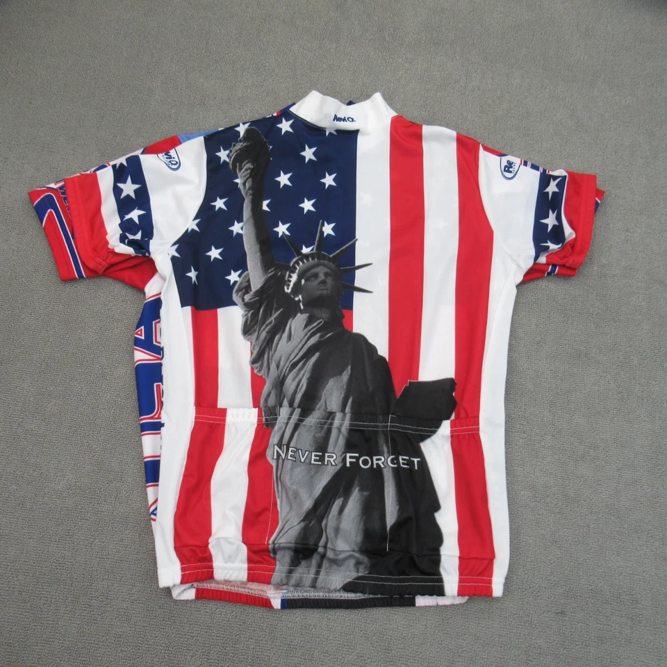 Lote De Colección De 2 Maillots De Ciclismo Para Hombre Grande Blanco Bicicleta Nueva York 2002 1/2 Cremallera Ritmo Foto 3 de 4