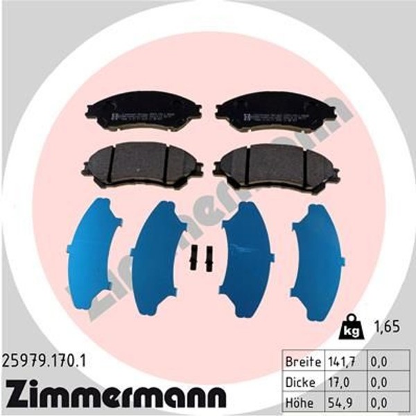 Zimmermann BremsbelÄGe Passend FüR Suzuki S-CROSS SX4 JY Vitara LY-image