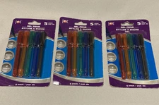 Lot of 3 Jot Mini Neon Gel Pens, Pack of 5 Colors