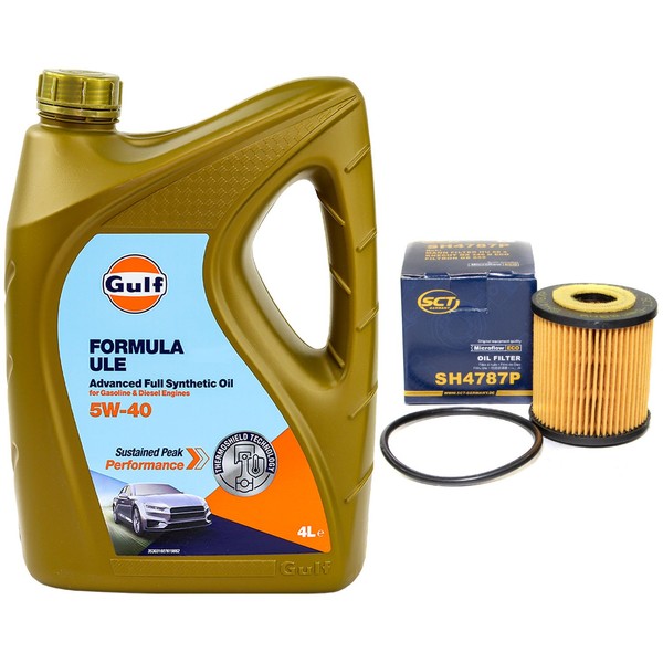 MotoröL Set Gulf Formula ULE 5W-40 4 Liter + ÖLfilter FüR Smart Fortwo 0.8 CDI-image