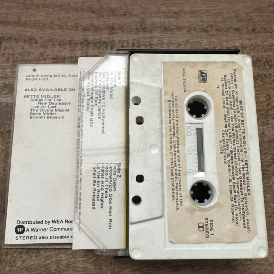 BETTE MIDLER - Cinta de casete 'Lo mejor de Bette Midler' en Atlantic Foto 4 de 4