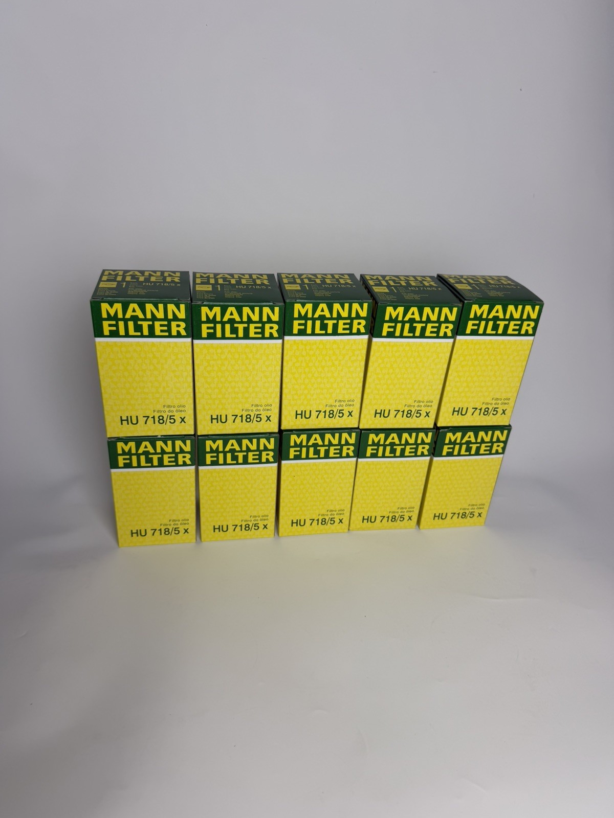 Mercedes Dodge Chrysler Mann Oil Filter Kit HU718/5x  (10 FILTERS) 0001802609 