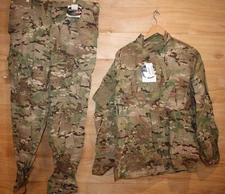 USGI Multicam FR ACU Set Insect Shield X-Large Long Flame Resistant Pants Coat