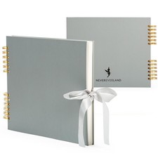 12x10 Grey Scrapbook Album, Memory Book, Scrapbooking Supplies, Guest Book