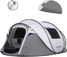 Instant Pop up Camping Tent, 2/4/6 Person, Easy Setup Tent, Water Resistant Dome