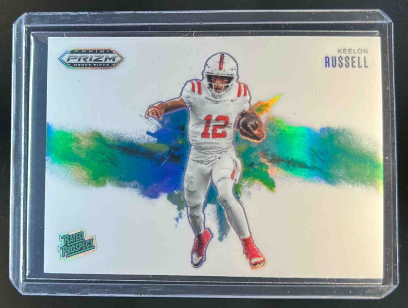 2025 Prizm Draft Picks Keelon Russell Color Blast SP #4 Crimson Tide