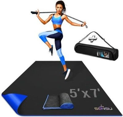 Sensu Large Exercise Mat Extra Thick Non Slip Home Gym