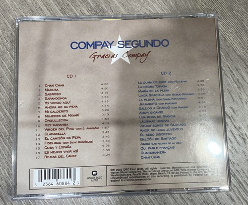 Compay Segundo - Gracias Compay - the Definitive Collection CD NM - Picture 4 of 8