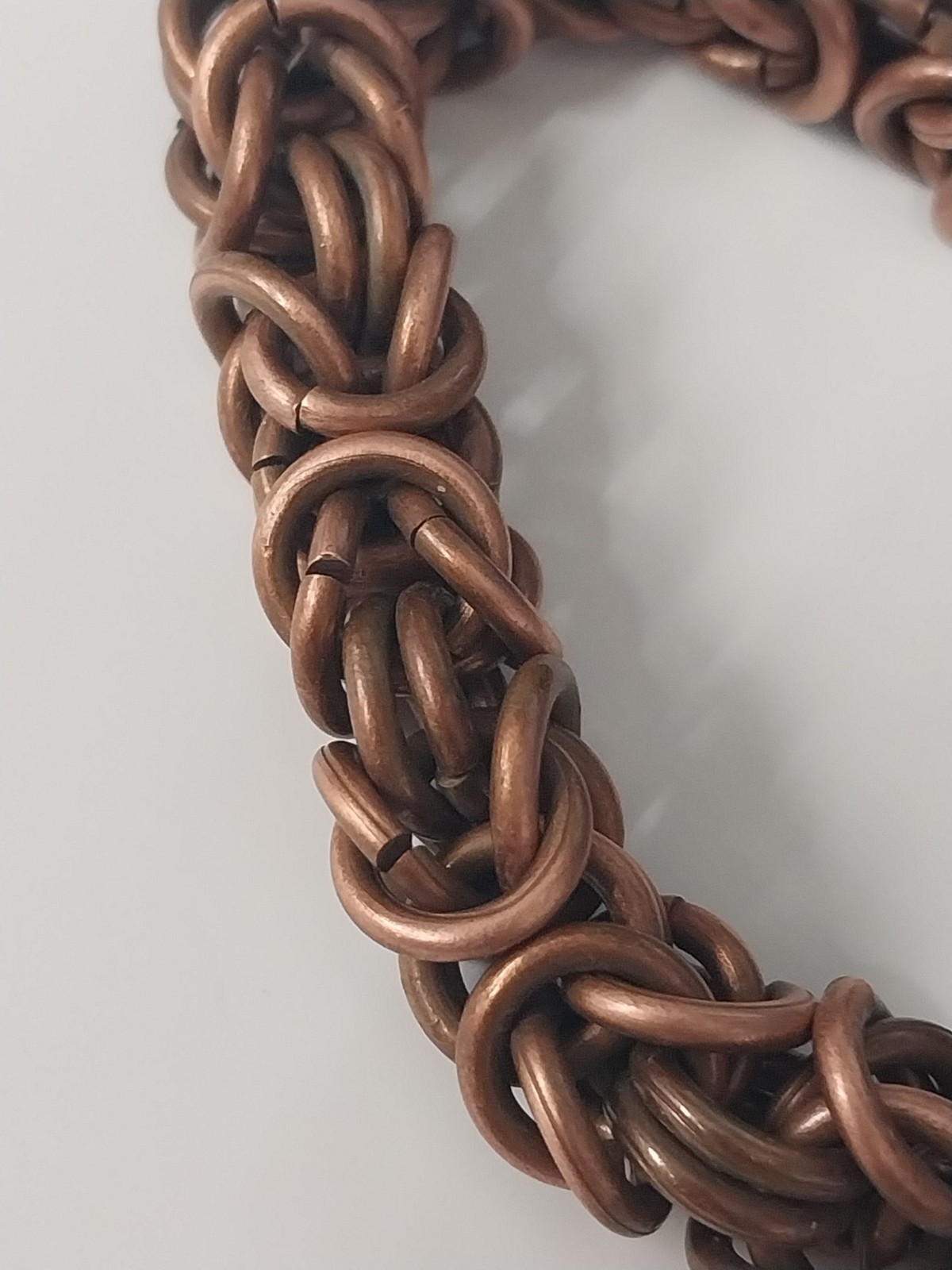 Solid Copper Bracelet Handmade Byzantine Chain Wi… - image 10