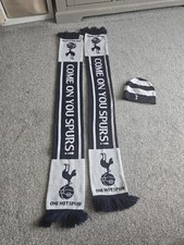 Tottenham Hotspur Youth Scarf Beanie Hat Bundle - One Hotspur Junior Coys Tottenham Hotspur Youth Scarf Beanie Hat Bundle - One Hotspur Junior Coys