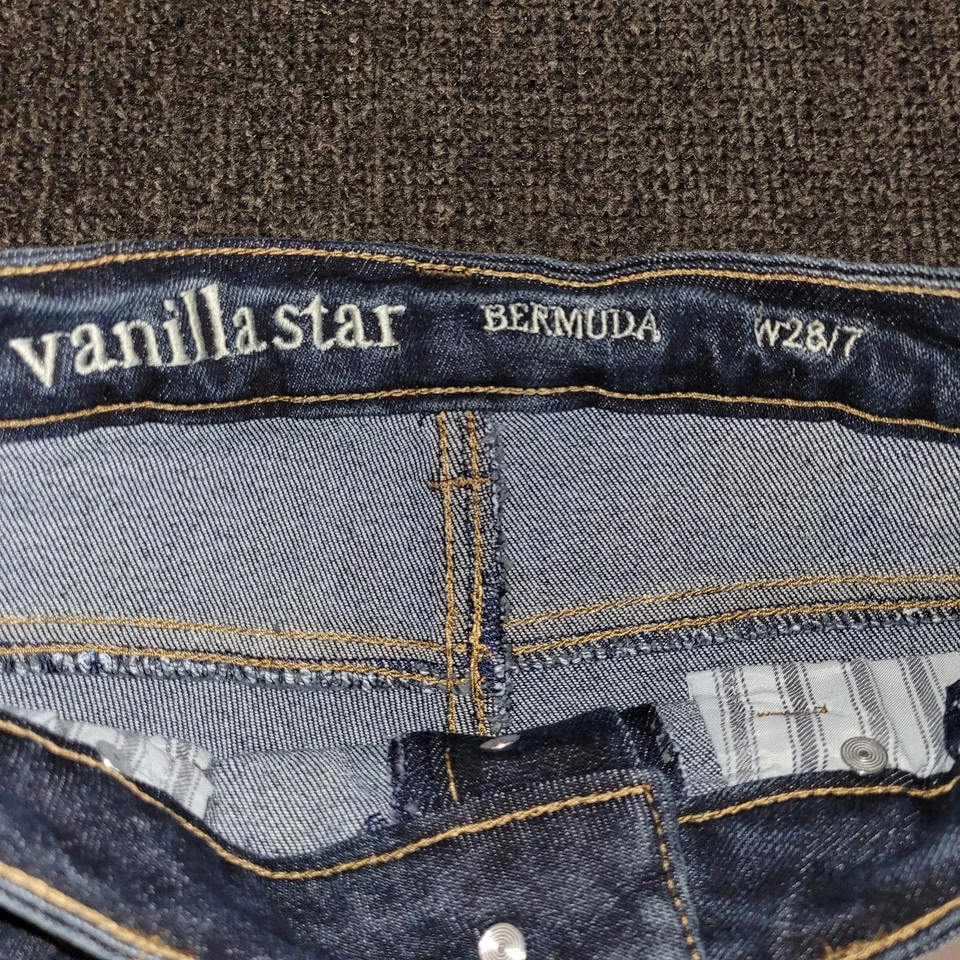 Bermudas vaqueras Vanilla Star Junior para mujer tiro medio azules talla 7 Foto 3 de 4