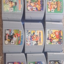 Nintendo 64 Multiplayer Game Lot Mario Kart, Banjo-Kazooie, Diddy Kong Racing