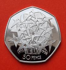 1998 Elizabeth II - PROOF 50p Fifty Pence EU / EEC Coin - Mintage 63,670