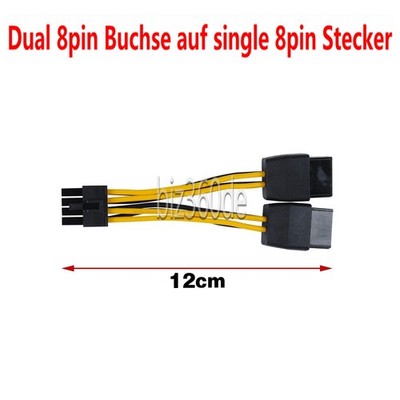 Graphics Card Power Cable 8 Pin PCIE for NVIDIA Tesla P40 P100 K80 M60 V100 A100