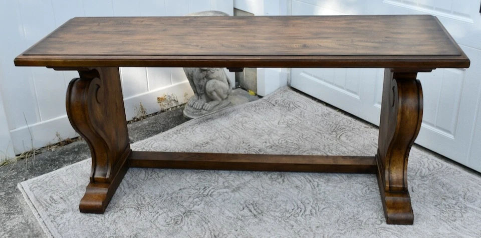 Винтажный консольный столик Ethan Allen Teak в стиле ампир - Изображение 3 из 4