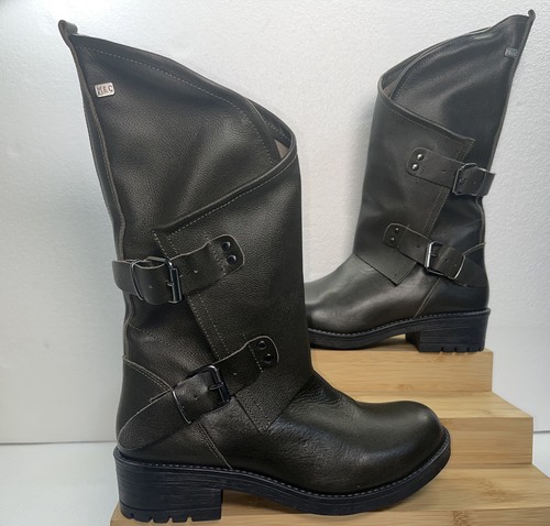 Mid-Calf Biker Moto Boots Size 