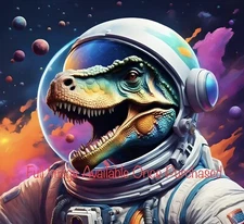 Dinosaur Spacesuits | High Resolution Digital Wall Art Print | Download