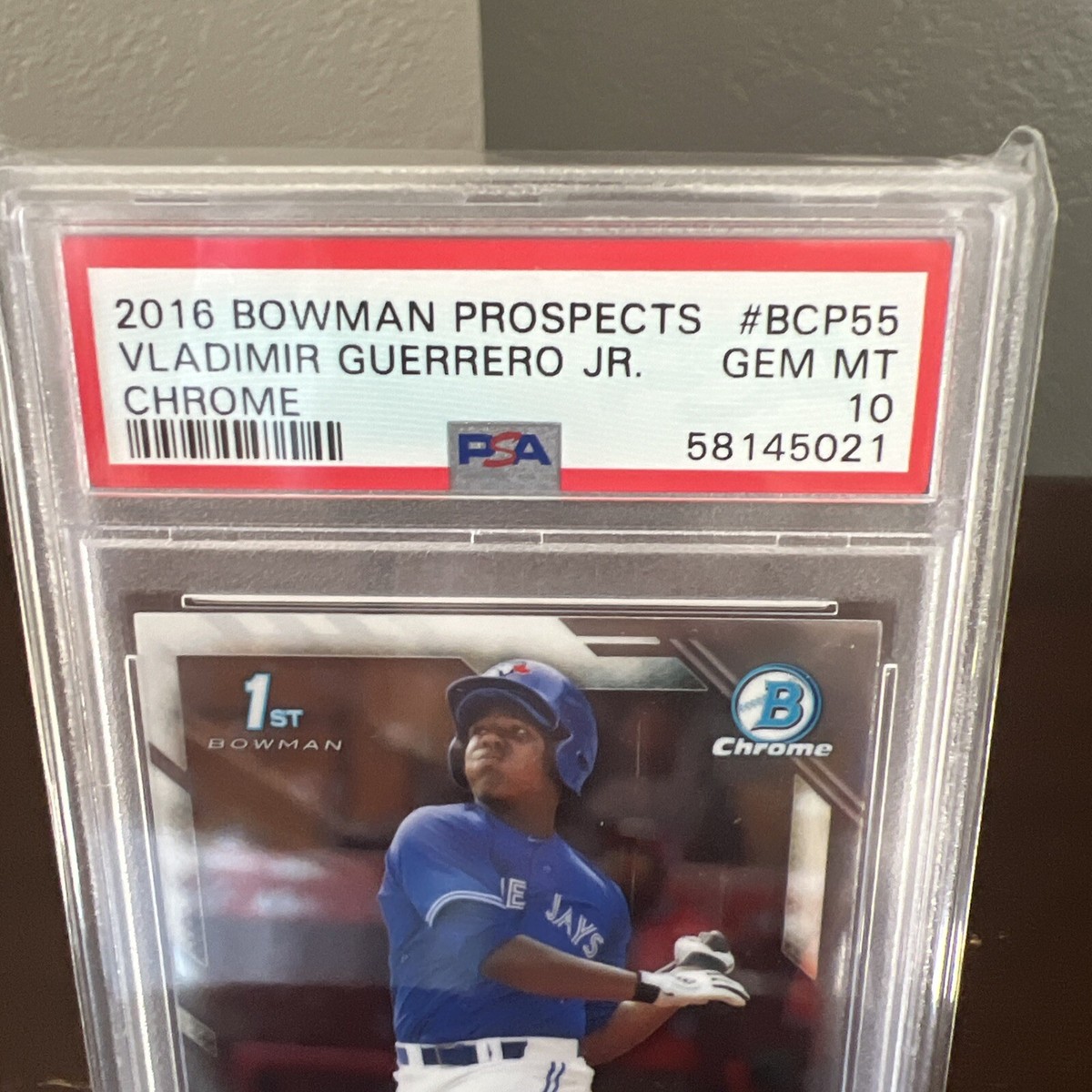 2016 Bowman Chrome Vladimir Guerrero Jr 1st PSA 10 Gem Mint Card