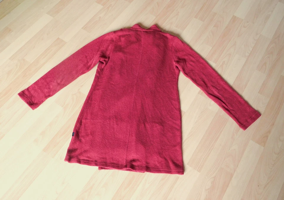 Branco Umstands Strickjacke Schwangerschaft Wasserfallkragen Gr. M Rot - Bild 3 von 4