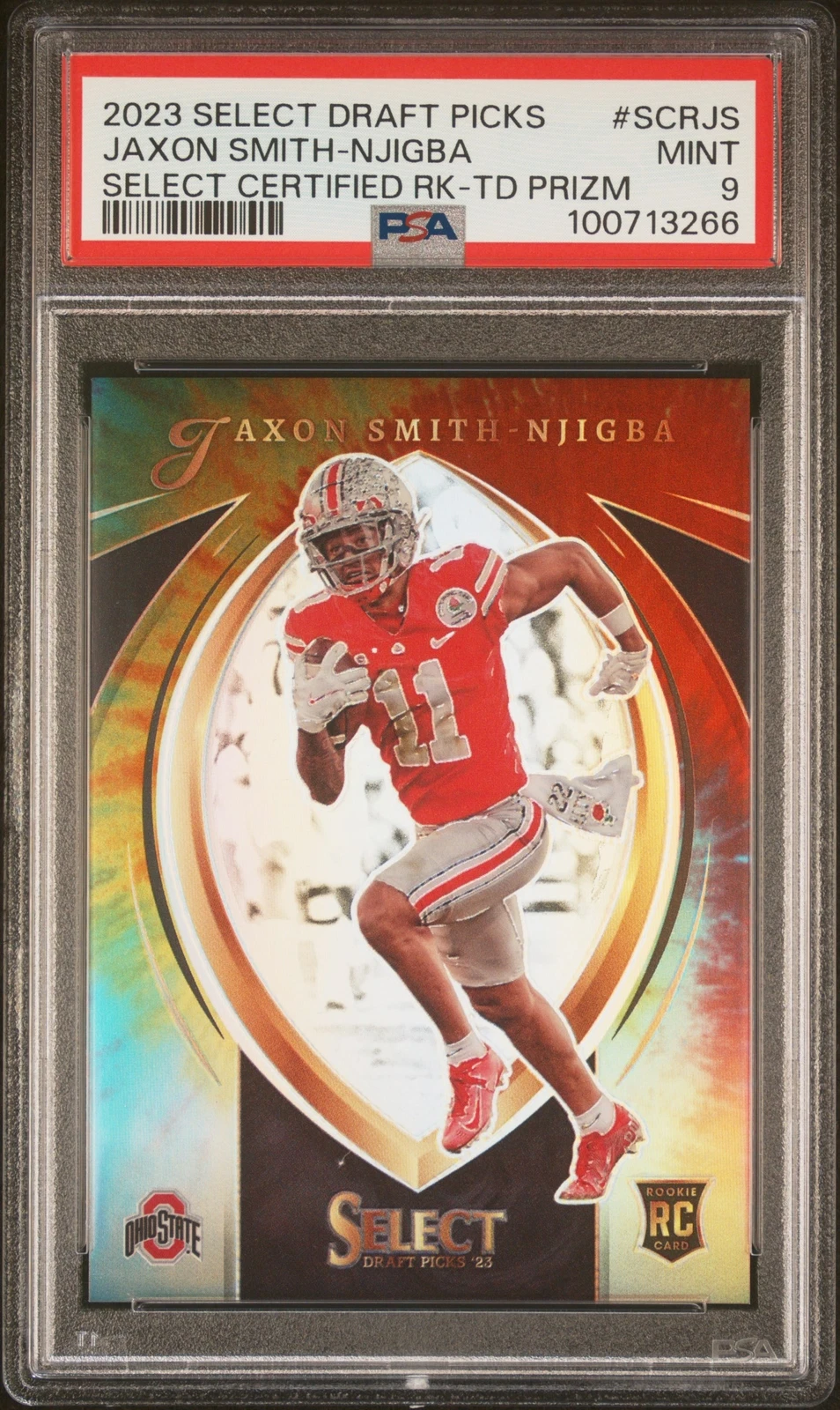 Jaxon Smith-Njigba Panini Select Draft Picks Select Certified Rookies #SCRJS Gold Prizm