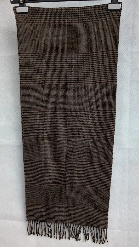 Foulard Christian Dior cachemire 100% acrylique franges marron Japon 66
