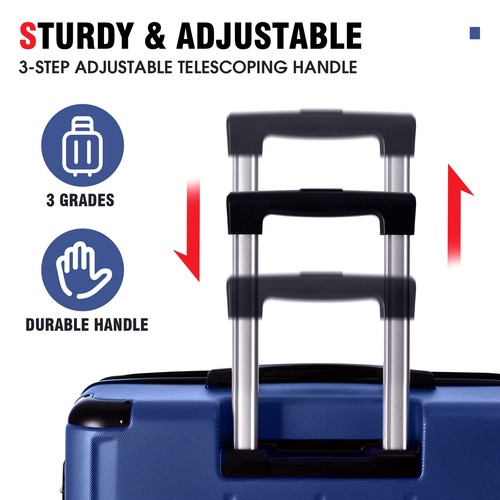 Hardshell Luggage, Lightweight Durable ABS Suitcases with Double Wheels, Expanda - Picture 11 of 11