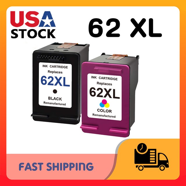 62 XL Black & Color Ink Cartridges for HP Officejet 200 200c 250 for