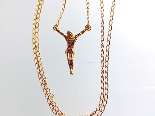 Salvador Dali Gold plated Christ of St John Pendant 21"