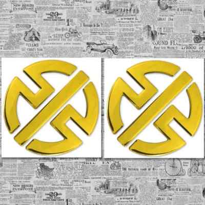 2 Stück 3D Emblem Aufkleber Für Ninja H2 H2R GOLD, Tank, Windschild | 50mm Ø