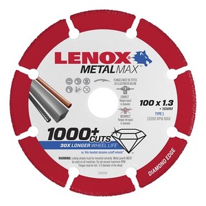 diamond lenox max metal wheel 3mm blade 125x1 cut each sparks reduced usa brand nz
