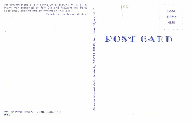 Postcard NATURE SCENE Mt. Holly New Jersey NJ 10/19 AT3284 eBay