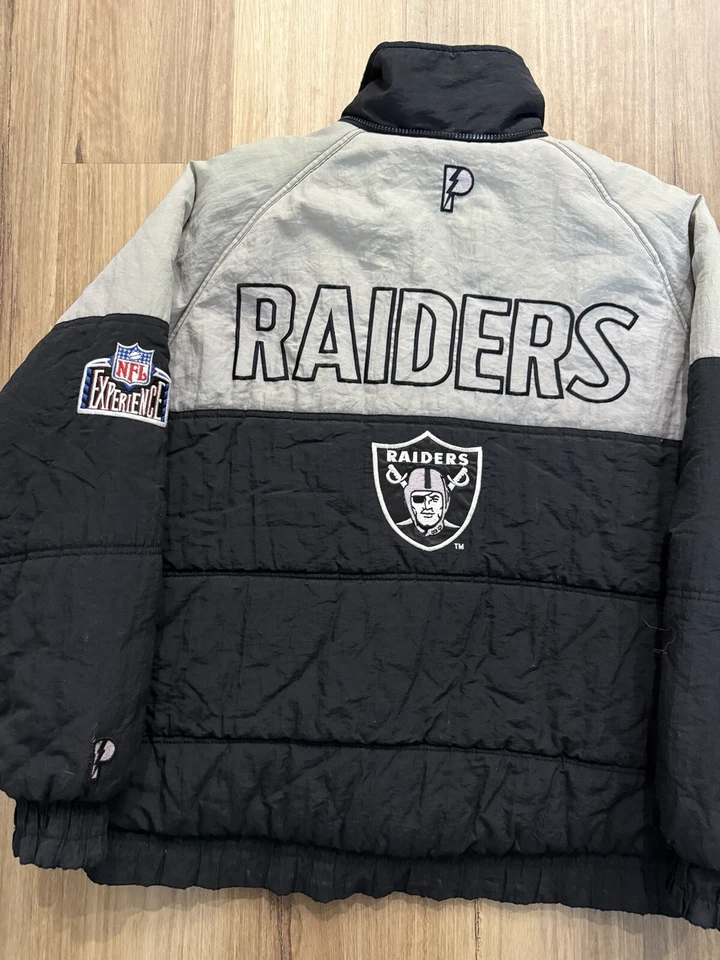 Vintage 90s Oakland Raiders NFL Pro Player Jacket Size Large Rare - Image 2 of 4