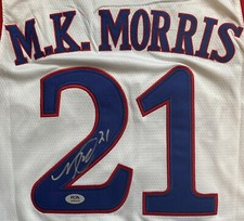 Markieff Morris Signed Autographed Kansas Jayhawks ADIDAS Jersey PSA/DNA COA