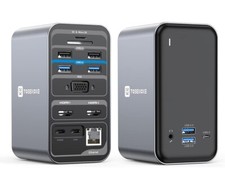 USB C Laptop Docking Station Dual Monitor 15-in-1 USB C Dock W/Dual HDMI 65w Pow