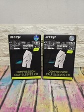 CEP Pro+Calf Sleeves 2.0 Size V Men's 2 Pair Bundle RRP � 70 Lagoon / Lime