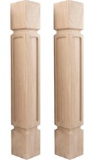 35' 1/2" x 5" x 5" Cabinet Column 2Pcs Unfinished Square post Cabinet Legs Wood